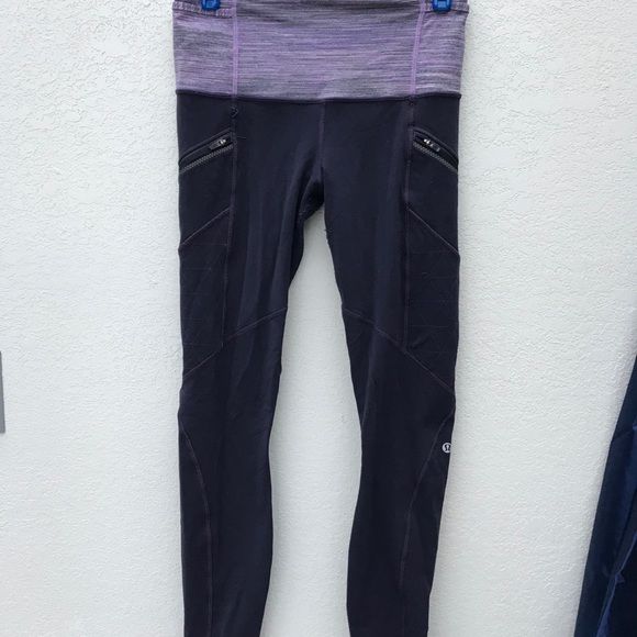 Lulu lemon workout tights with zipper pockets - Picture 1 of 4